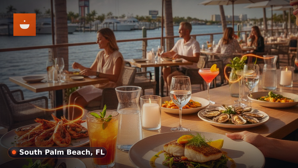 A casual restaurant table with various plated lunch dishes and drinks, ready for diners