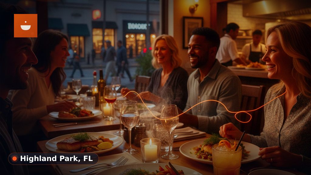 A variety of tempting, freshly prepared dinner dishes on a restaurant table.