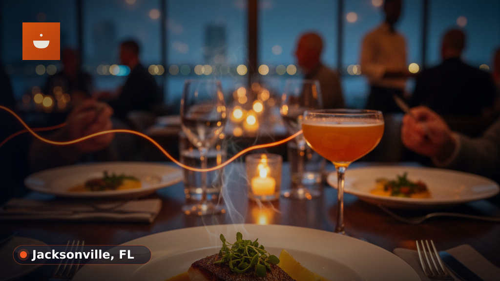 A diverse group of friends enjoying a meal together at a casual, brightly lit restaurant