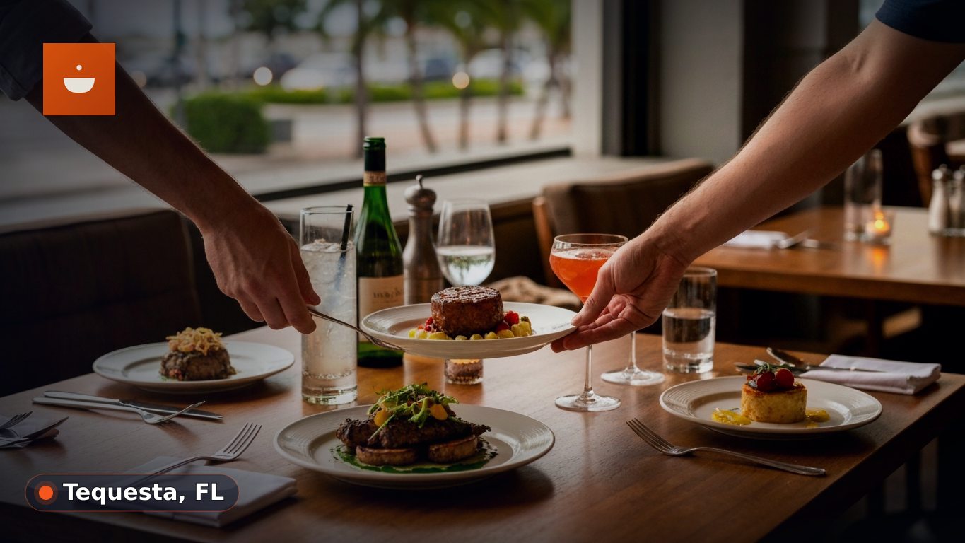A couple sharing a meal and drinks at a restaurant table, looking at each other warmly.