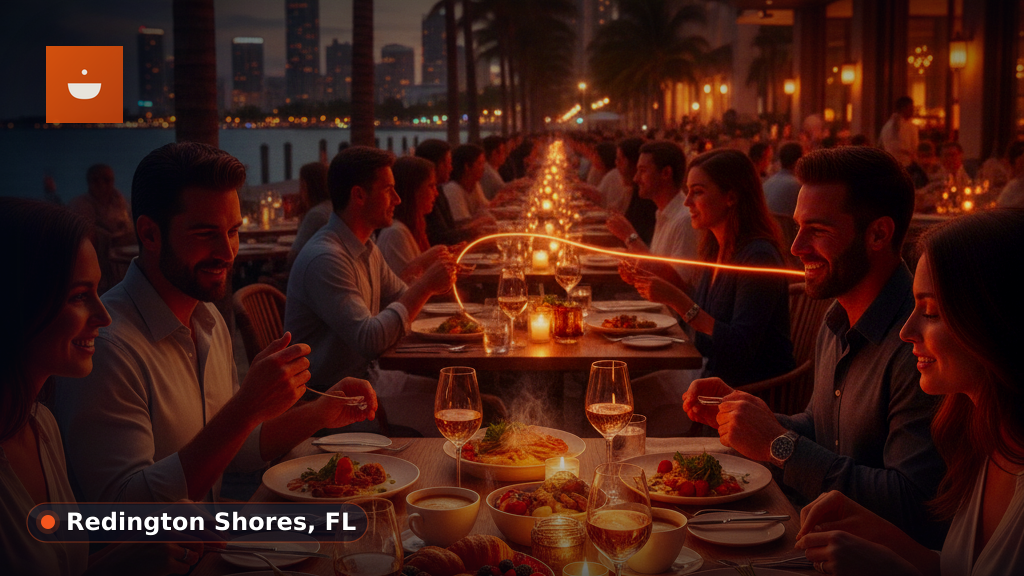 A diverse group of friends enjoying a meal together at a casual, sunlit restaurant