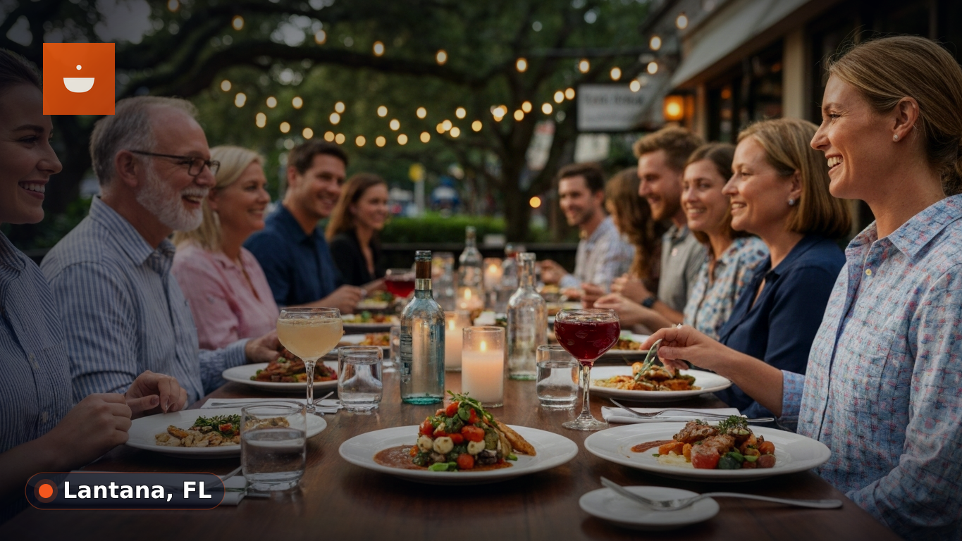 A person presenting a phone with a digital membership card to a restaurant server at a casual dining establishment.